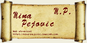 Mina Pejović vizit kartica